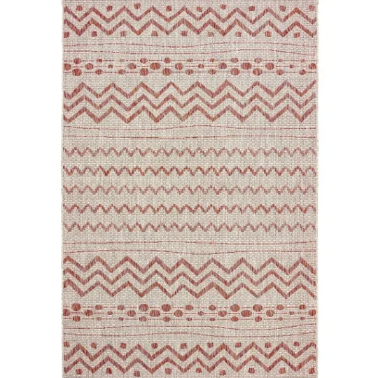Kirkland's Home Geometric Stripe Sun Shower Outdoor Area Rug, 7X9- Outdoor Rugs