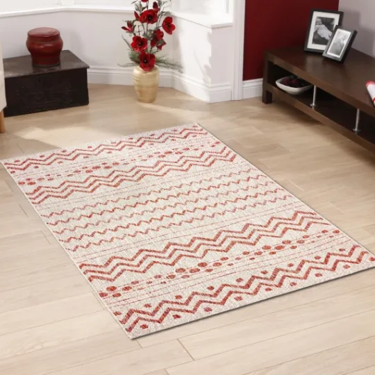 Kirkland's Home Geometric Stripe Sun Shower Outdoor Area Rug, 7X9- Outdoor Rugs