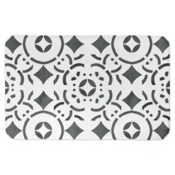 Kirkland's Home Geometric Tile Bath Mat- Bathroom Rugs