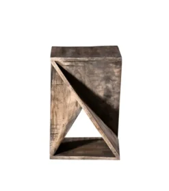 Kirkland's Home Geometric Twist Wood Accent Table- Accent & End Tables