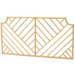 Kirkland's Home Geometric Weave Rat Queen Headboard- Beds & Headboards