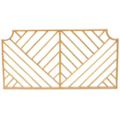 Kirkland's Home Geometric Weave Rat Queen Headboard- Beds & Headboards