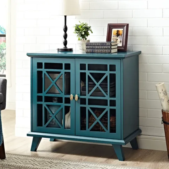 Kirkland's Home Georgia Fretwork 2-Door Accent Cabinet- Cabinets & Sideboards