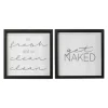 Kirkland's Home Get Naked Bathroom Plaques, Set Of 2- Wall Quotes & Signs