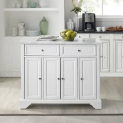 Kirkland's Home Gia All Marble Kitchen Island- Kitchen Islands & Bar Carts