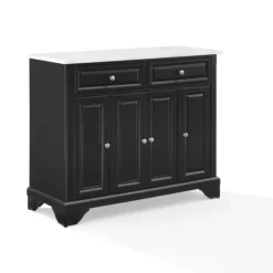 Kirkland's Home Gia Black And White Marble Kitchen Island- Kitchen Islands & Bar Carts