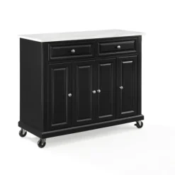 Kirkland's Home Gia Black And White Marble Kitchen Island- Kitchen Islands & Bar Carts