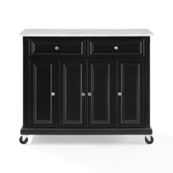 Kirkland's Home Gia Black And White Marble Kitchen Island- Kitchen Islands & Bar Carts