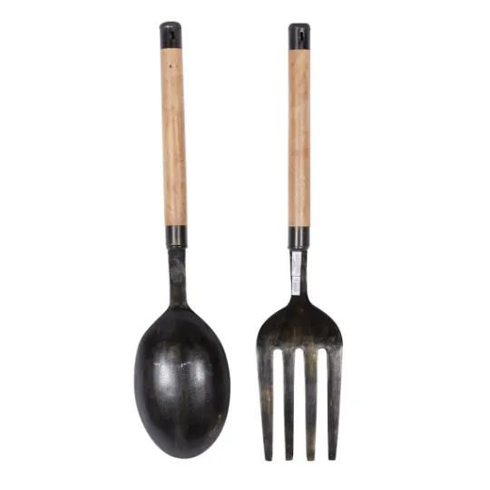 Kirkland's Home Giant 2-Pc. Spoon And Fork Wall Sculptures- Wall Plaques