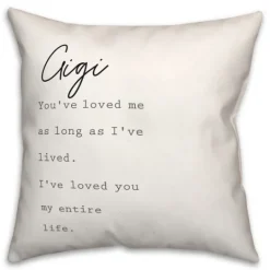 Kirkland's Home Gigi I'Ve Loved You My Entire Life White Pillow- Pillows