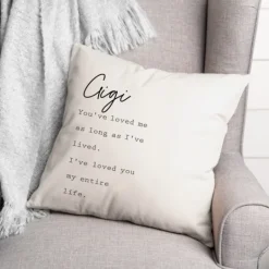 Kirkland's Home Gigi I'Ve Loved You My Entire Life White Pillow- Pillows