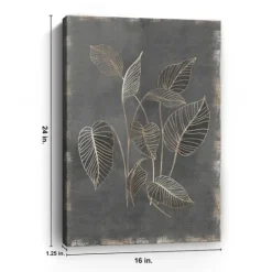 Kirkland's Home Gilded Botanical Iii Canvas Art Print- Canvas Art