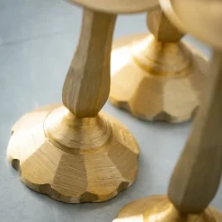 Kirkland's Home Gilded En 3-Pc. Pillar Candle Holder Set- Candle Holders