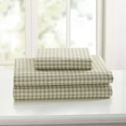 Kirkland's Home Gingham 3-Pc. Twin Sheet Set- Bed Sheets