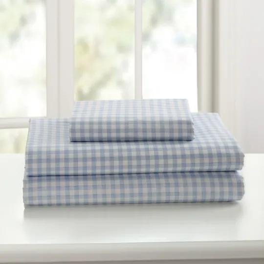 Kirkland's Home Gingham Twin 3-Pc. Sheet Set- Bed Sheets
