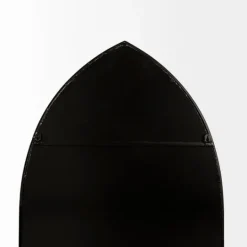 Kirkland's Home Giovanna Black Metal Pointed Arch Wall Mirror- Decorative Mirrors