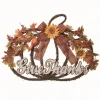 Kirkland's Home Give Thanks Plaid Bow Pumpkin Wreath- Wreaths
