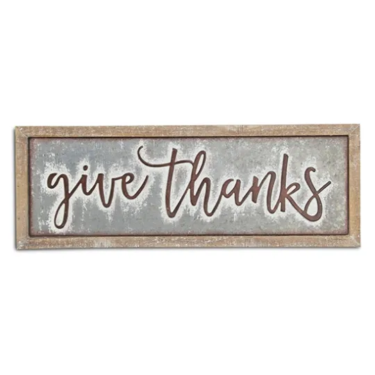 Kirkland's Home Give Thanks Sign- Wall Quotes & Signs