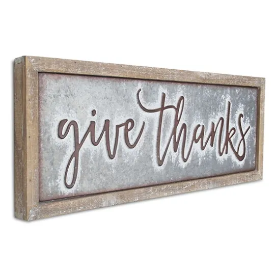 Kirkland's Home Give Thanks Sign- Wall Quotes & Signs