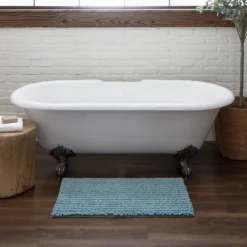Kirkland's Home Glacier Lofty Pile Chenille Bath Mat, 34 In.- Bathroom Rugs