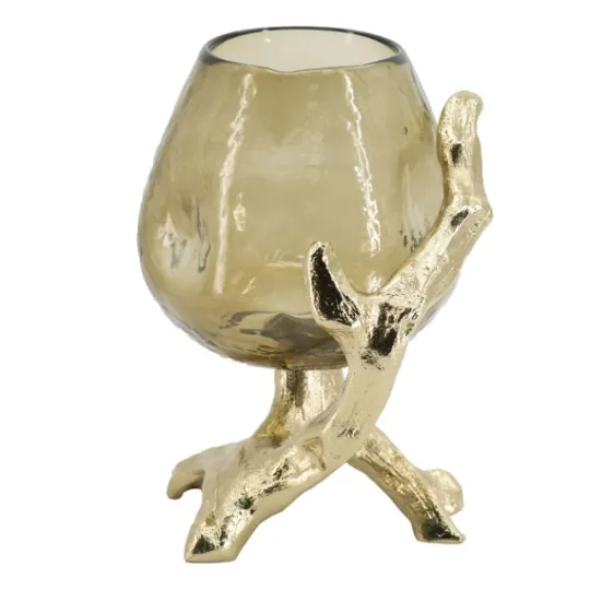 Kirkland's Home Glass And Metal Driftwood Candle Holder- Candle Holders