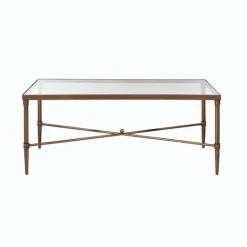 Kirkland's Home Glass And Metal Rectangle Porter Coffee Table- Coffee Tables
