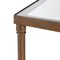 Kirkland's Home Glass And Metal Rectangle Porter Coffee Table- Coffee Tables