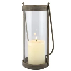 Kirkland's Home Glass And Rustic Metal Lantern- Lanterns
