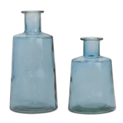 Kirkland's Home Glass Bottle Vases, Set Of 2- Vases