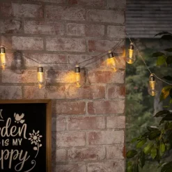 Kirkland's Home Glass Bulb Solar Outdoor String Lights- Outdoor Lighting