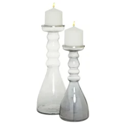 Kirkland's Home Glass Candle Holders, Set Of 2- Candle Holders