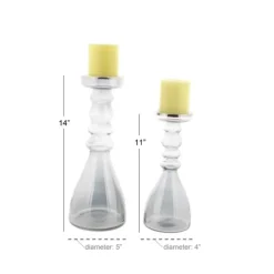 Kirkland's Home Glass Candle Holders, Set Of 2- Candle Holders
