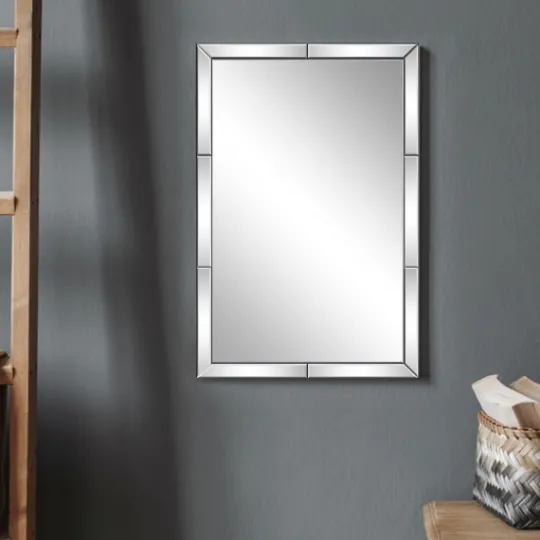 Kirkland's Home Glass Divvy Rectangular Beveled Mirror- Decorative Mirrors