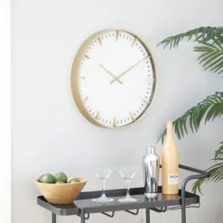 Kirkland's Home Glass Frame Gold Accent Wall Clock- Clocks