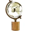 Kirkland's Home Glass Globe On Wooden Stand- Statues & Figurines