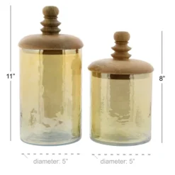 Kirkland's Home Glass Jars, Set Of 2- Decorative Bowls & Jars