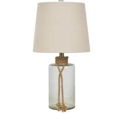 Kirkland's Home Glass Jug Table Lamp With Rope Trim- Table Lamps