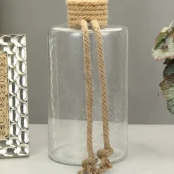 Kirkland's Home Glass Jug Table Lamp With Rope Trim- Table Lamps