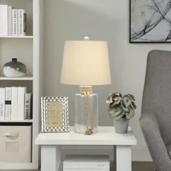 Kirkland's Home Glass Jug Table Lamp With Rope Trim- Table Lamps