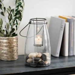 Kirkland's Home Glass Lantern With Metal Insert- Lanterns