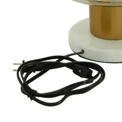 Kirkland's Home Glass Shade Gold Mushroom Table Lamp- Table Lamps