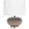 Kirkland's Home Glass Short Oval Table Lamp- Table Lamps