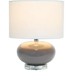 Kirkland's Home Glass Short Oval Table Lamp- Table Lamps