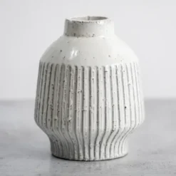 Kirkland's Home Glaze Ribbed Terracotta Vase, 10 In.- Vases