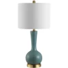 Kirkland's Home Glazed Blue Glass Teardrop Table Lamp- Table Lamps