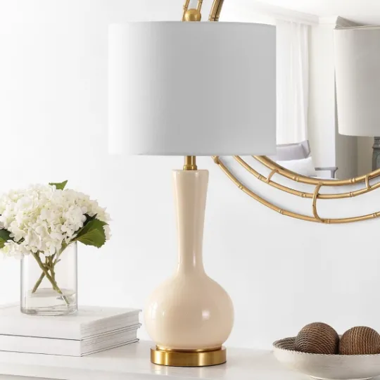 Kirkland's Home Glazed Glass Teardrop Table Lamp- Table Lamps