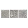 Kirkland's Home Glazed Iron Carved Floral Plaques, Set Of 3- Wall Plaques