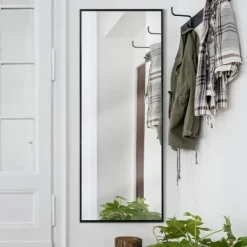 Kirkland's Home Glossy Black Frame Leaning Mirror- Framed Mirrors