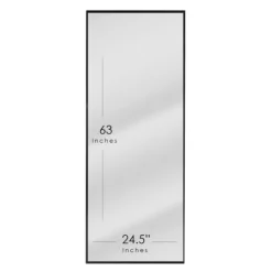 Kirkland's Home Glossy Black Frame Leaning Mirror- Framed Mirrors