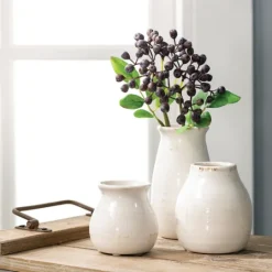 Kirkland's Home Glossy Curved Vases, Set Of 3- Vases